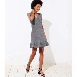 NWT Loft Gray Tweed Sleeveless Dress Size 12